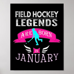 Top Girls Field Hockey Legende Geboren Januar Gesc Poster
