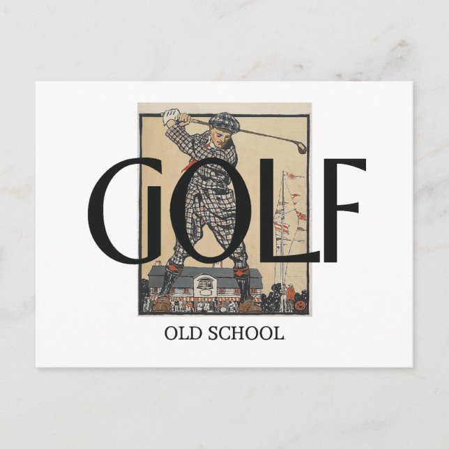 TOP Golf Old School Postkarte (Vorderseite)