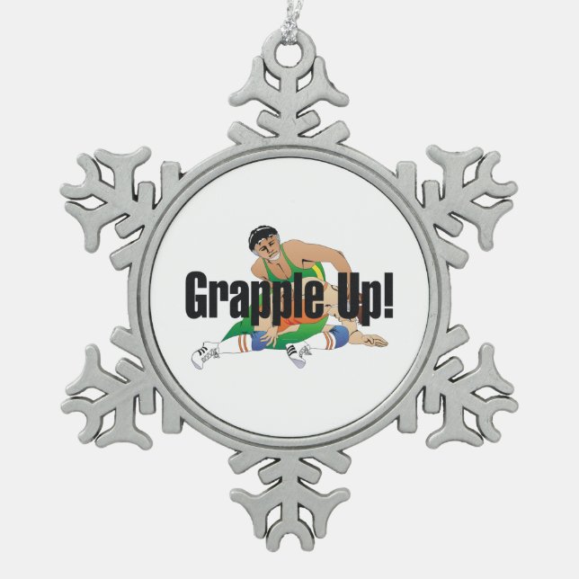 TOP Grappup Schneeflocken Zinn-Ornament (Vorderseite)