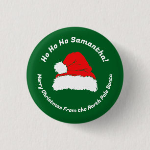 Top Green Ho ho ho Weihnachten Frohe Weihnachten Button