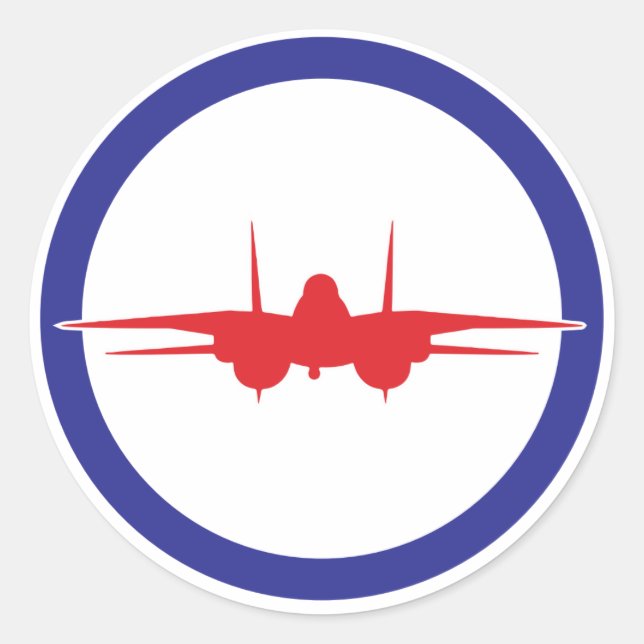Top-Gun-Aufkleber Runder Aufkleber (Vorderseite)