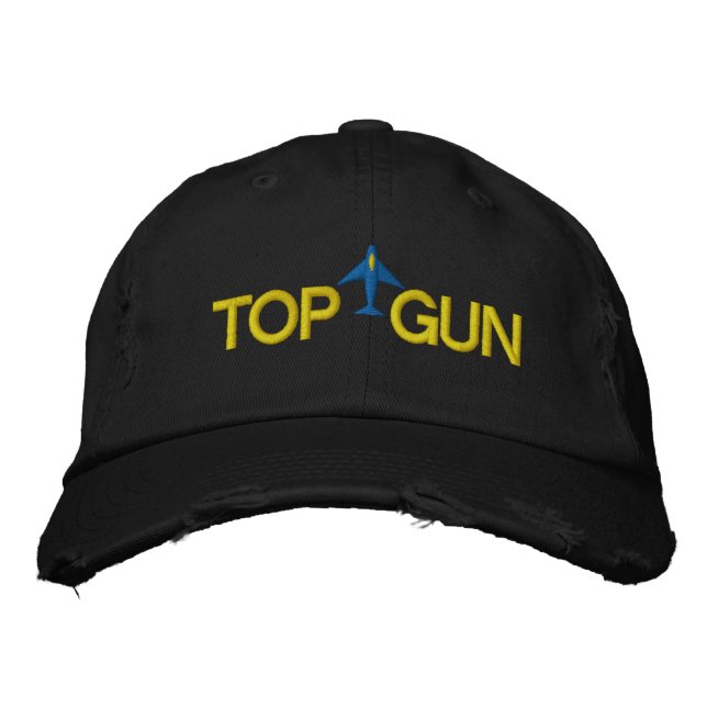 Top Gun bestickter Hut (Vorderseite)