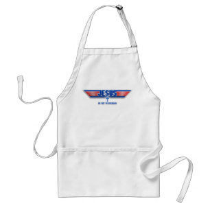Top Gun Logo Jesus Christus Wingman Apron Schürze