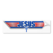 Top Gun Logo Jesus Christus Wingman Autoaufkleber