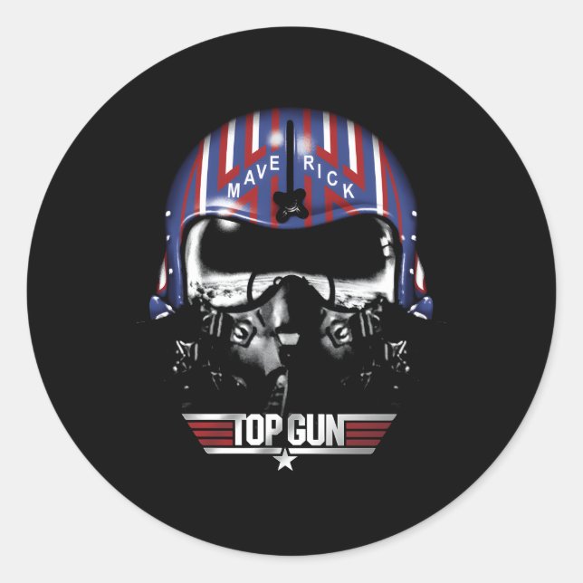 Top Gun Maverick Helmet Runder Aufkleber (Vorderseite)