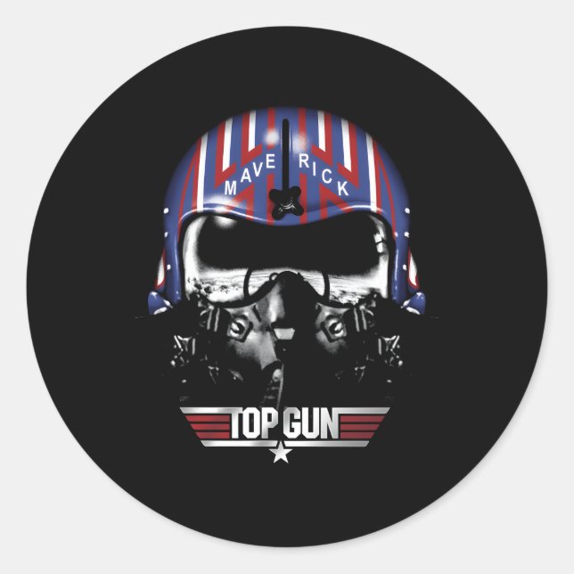 Top Gun Maverick Helmet Runder Aufkleber (Vorderseite)