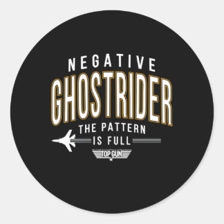 Top Gun Negativ Ghostrider Muster ist Volltext Runder Aufkleber