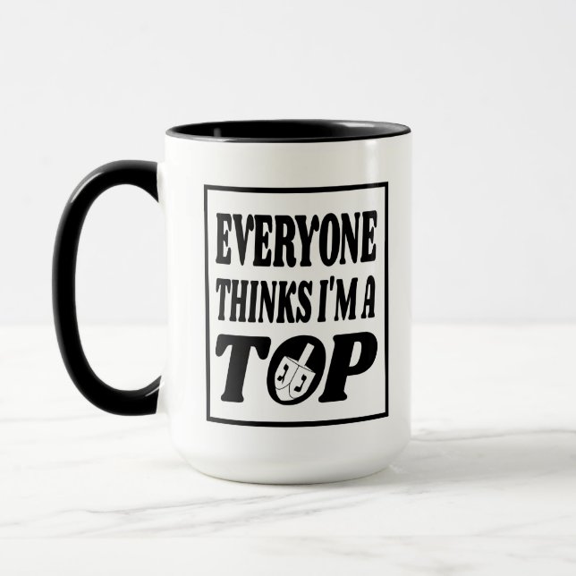 Top Hanukkah Dreidel Joke Gift Tasse (Links)