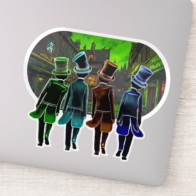 Top Hat Design Aufkleber (Detail)