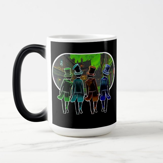 Top hat design Mug Verwandlungstasse (Links)