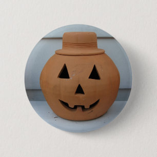 Top Hat Pumpkin Button