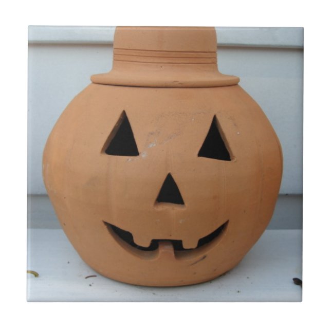 Top Hat Pumpkin Fliese (Vorderseite)