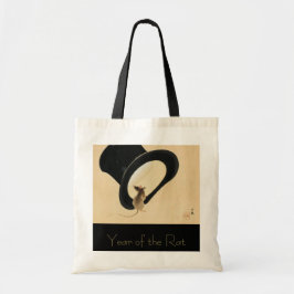 Top Hat Rat Year Chinese Zodiac Birthday Tote Bag Tragetasche