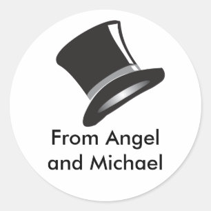 Top Hat Runder Aufkleber