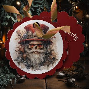 Top Hat Skeleton Halloween Santa Geschenkanhänger
