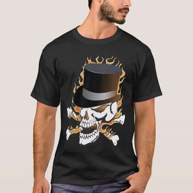 Top Hat Skull-Flaming (Vorderseite)