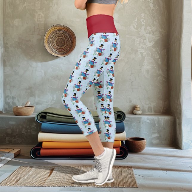 Top Hat Snowman Capri Leggings (Von Creator hochgeladen)