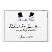 Top Hats Bow Krawatte Blue Gay Wedding Save the Da