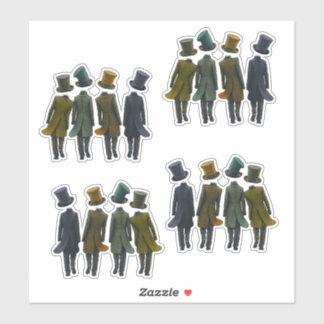 Top Hats by Eight Aufkleber