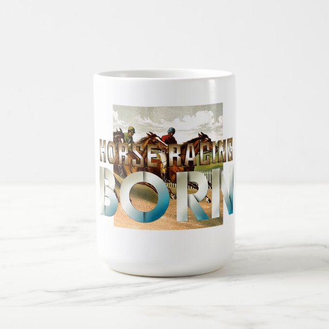 TOP Horse Racing Born Mug Kaffeetasse (Mittel)