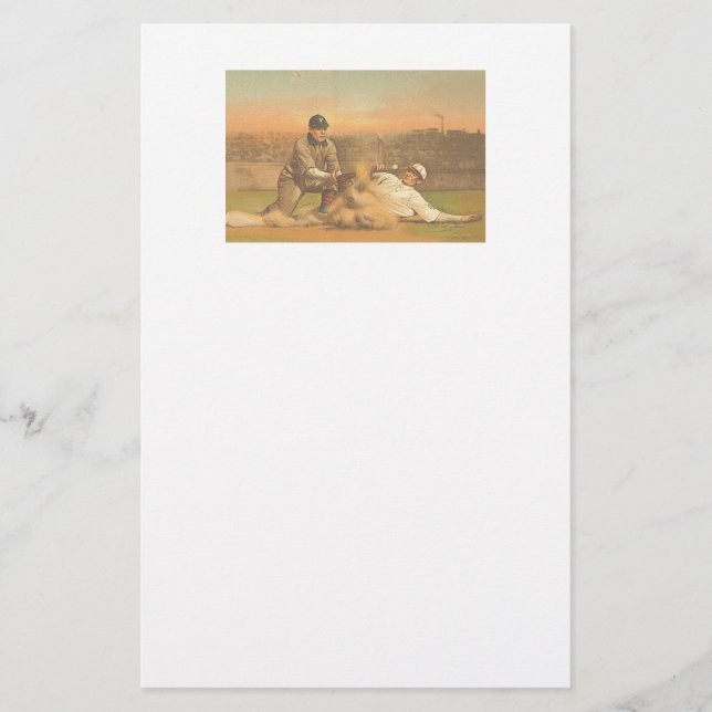TOP Klassischer Baseball Briefpapier (Vorderseite)