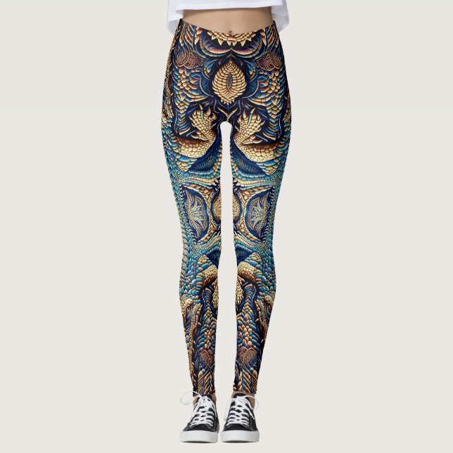 Top Krokodil Lederoptik  Leggings (Vorderseite)
