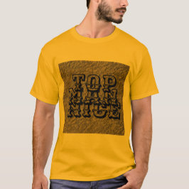 TOP MAN NICE - SCHWARZ-BROWN GOLD-T - Shirt