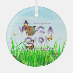 TOP Messe nicht mit einem Yoga Girl Glass Ornament Aus Glas