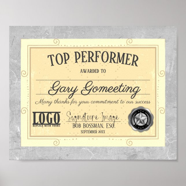 Top-Mitarbeiter der monatlichen Foto-Anzeige Poster (Vorne)