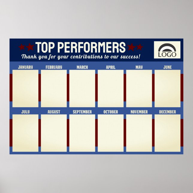 Top-Mitarbeiter der monatlichen Foto-Anzeige Poster (Vorne)