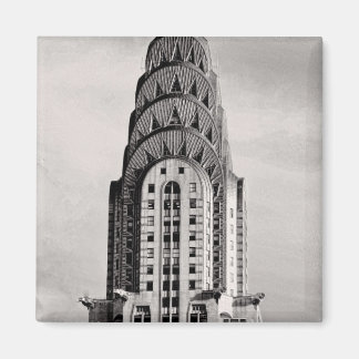 Top of the Chrysler Gebäude NYC - B&W Magnet