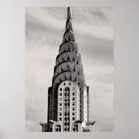Top of the Chrysler Gebäude NYC - B&W
