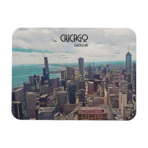Top of the World, Chicago, individualisierbares Da Magnet