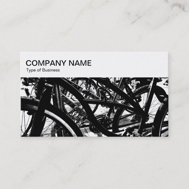 Top-Panel - Bikes HC BW Business Card Visitenkarte (Vorderseite)