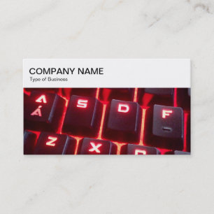 Top-Panel - glühende Tastatur-Visitenkarte Visitenkarte