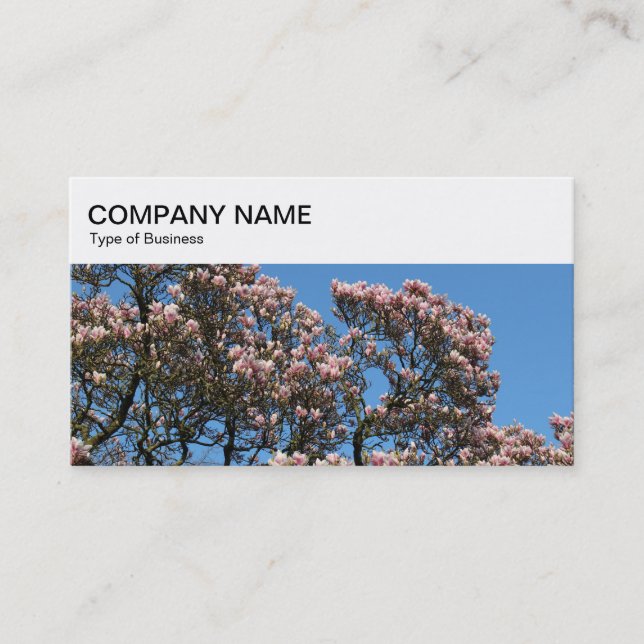 Top Panel - Magnolia Blossom Business Card Visitenkarte (Vorderseite)