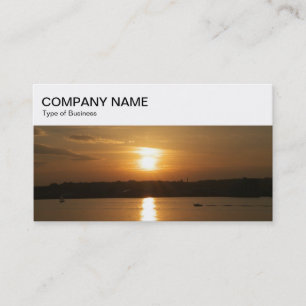 Top Panel - Sonnenuntergang über Cardiff Bay Busin Visitenkarte