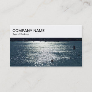 Top Panel - Sun Over a Bay Business Card Visitenkarte