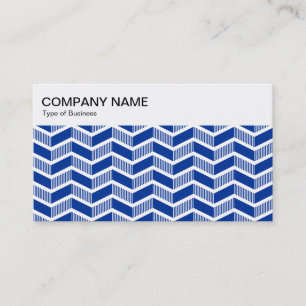 Top Panel - Zickzack Muster - Navy Blue Business C Visitenkarte