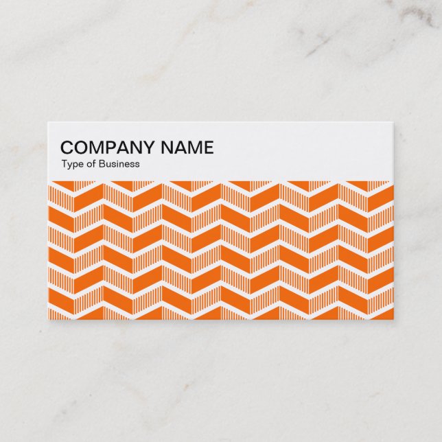 Top Panel - Zickzack Muster - Orange Visitenkarte (Vorderseite)