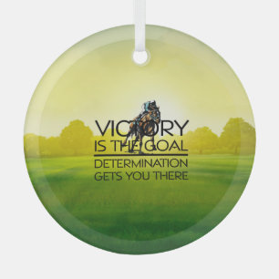 TOP-Pferderennen-Sieges-Slogan-Glas-Ornament Ornament Aus Glas