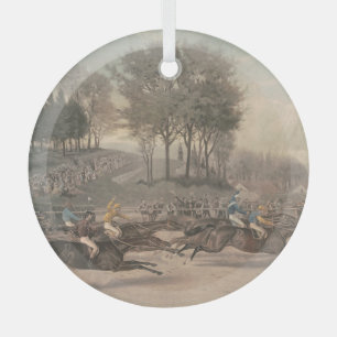 TOP-Pferderennsport-Fan-Glas-Ornament Ornament Aus Glas