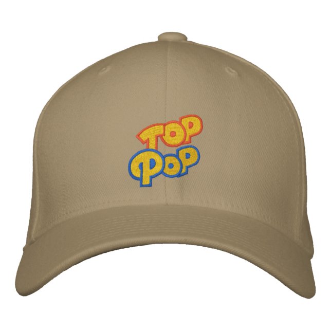 Top-Pop Bestickte Baseballkappe (Vorderseite)