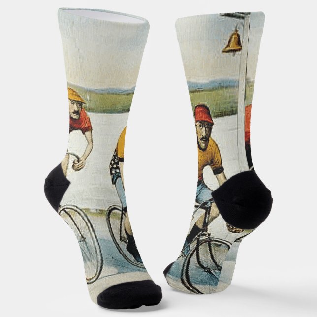 TOP Radfahren Alte Schule Socken (Gewinkelt)