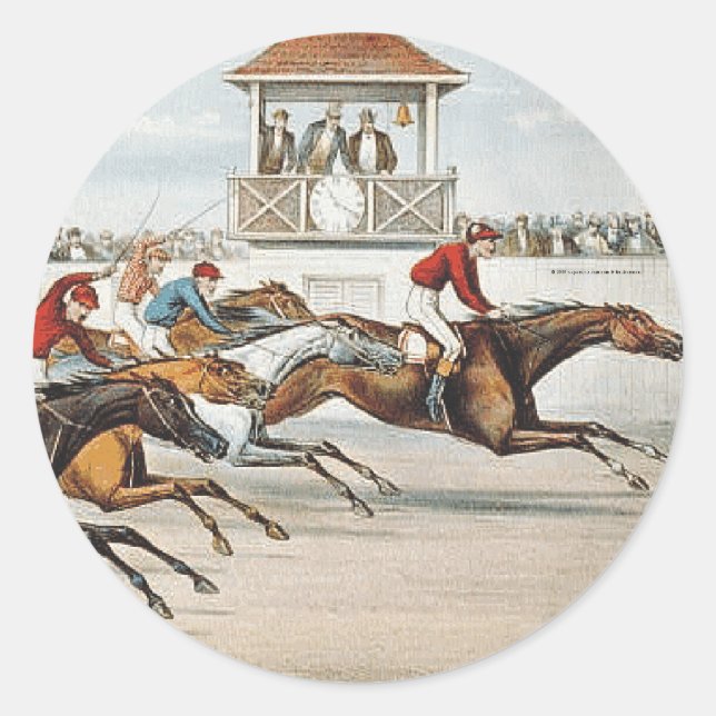 TOP-Rennen zum Sieg Runder Aufkleber (Vorderseite)