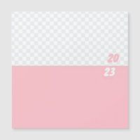 top rosa 2023 Single Seite Kleiner Kalender, weiß