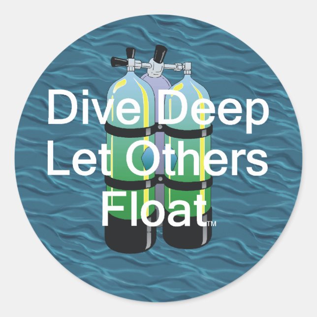 TOP Scuba Diving Runder Aufkleber (Vorderseite)