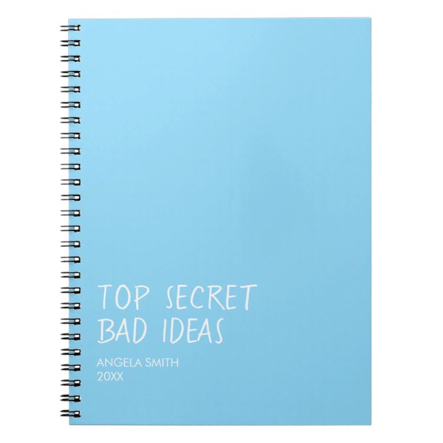 Top Secret Bad Ideas Notebook – Funny Dark Humor  Notizblock (Vorderseite)