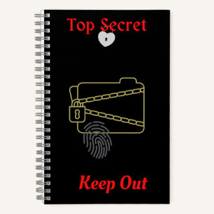 Top Secret Behalt Out Notebook Notizbuch