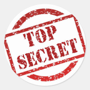 Top Secret Briefmarke Klassischer Rundaufkleber, g Runder Aufkleber